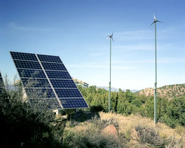 PV and wind system used for power at a Colorado home. 