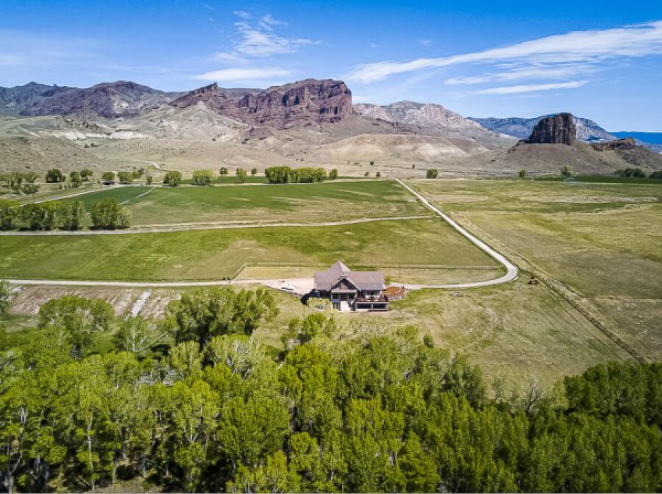 overhead view of castle rock river ranch | investing in ranch land in wyoming