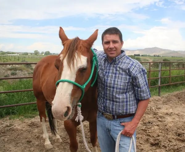Lance Bower and his horse