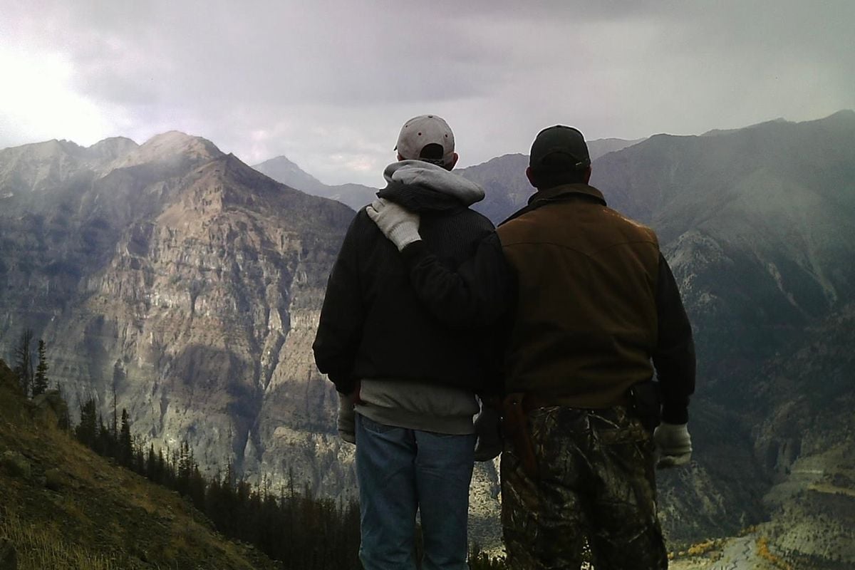 Lance Bower hunting with son